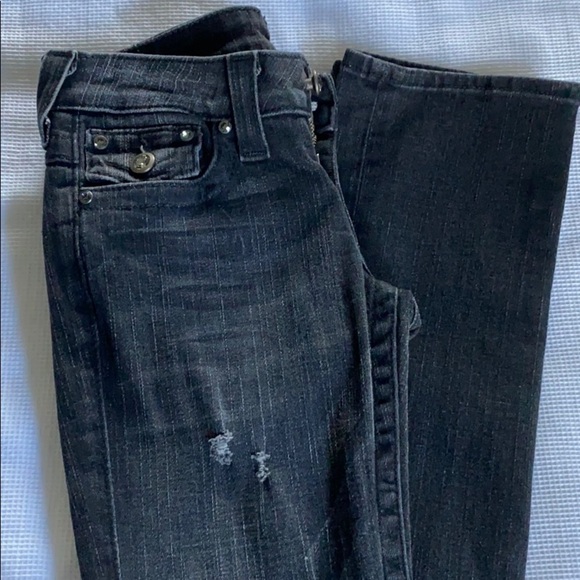 True Religion black jeans size 25 rhinestones - Picture 11 of 13